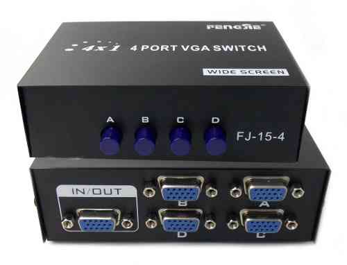 VGA 4 In 1 Out  Switch Box Metal